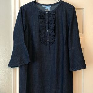 Draper James Chambray ruffle dress size 6